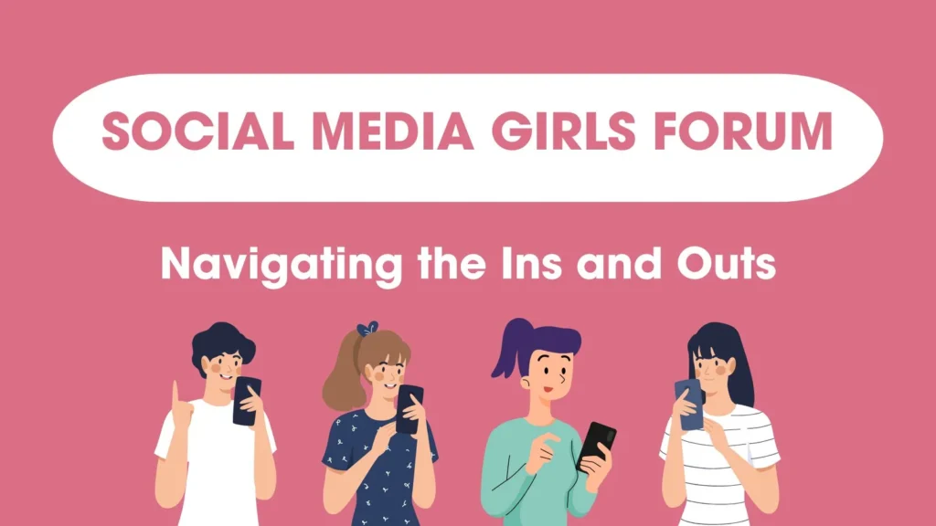 Happy women connecting through a social media girls forum